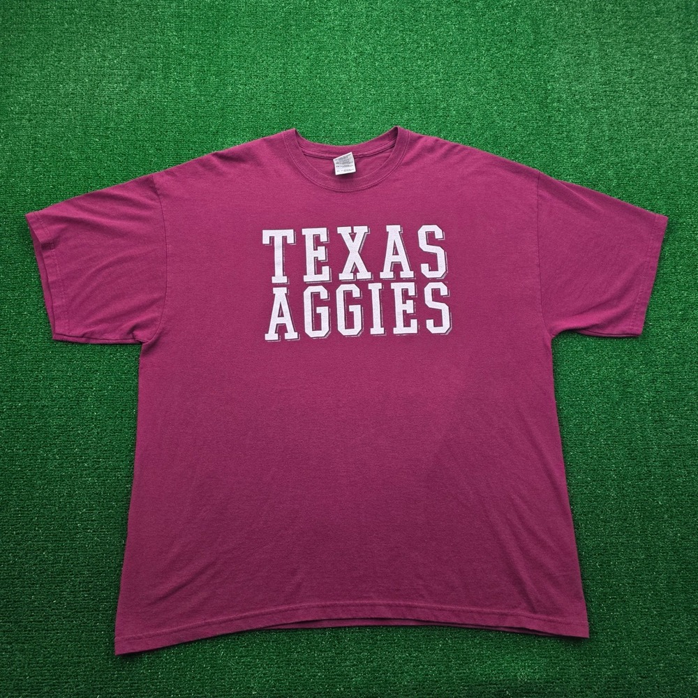 Texas A&M Aggies Tshirt Mens 2XL Short Maroon Sleeve College Spirit Casual